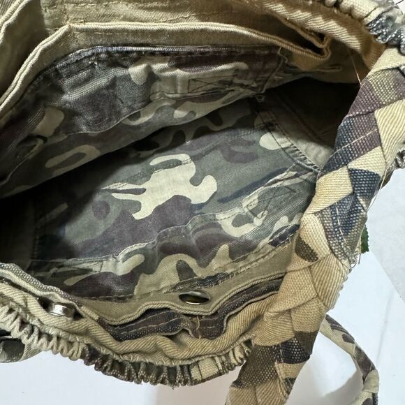 Camo Purse braided handle jewerled size jean purse/camo bag/lining - Picture 10 of 15